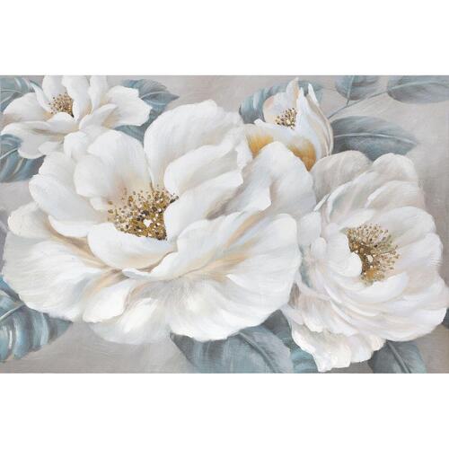 Maleri Home ESPRIT Roser Romantisk 120 x 3,7 x 80 cm (2 enheder)