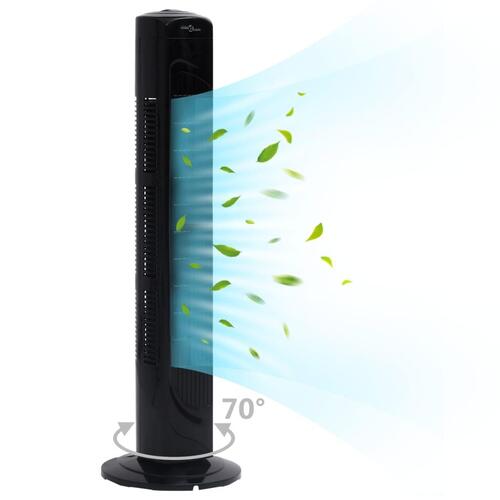 Tårnventilator med timer Φ24x80 cm sort