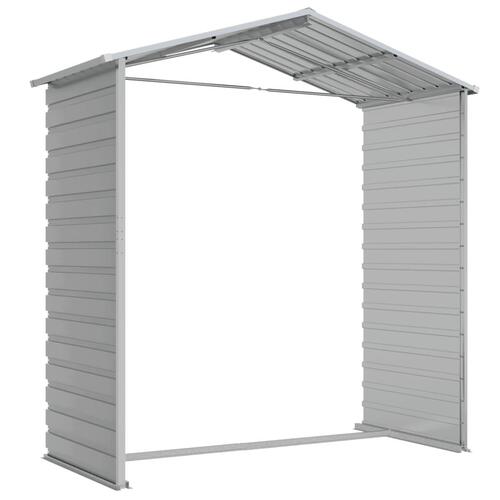 Haveskur 191x130x198 cm galvaniseret stål lysegrå