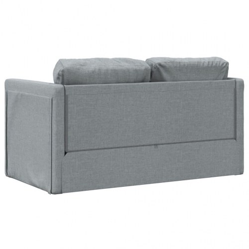2-i-1 sovesofa i stof 112 x 174 x 55 cm - lysegrå