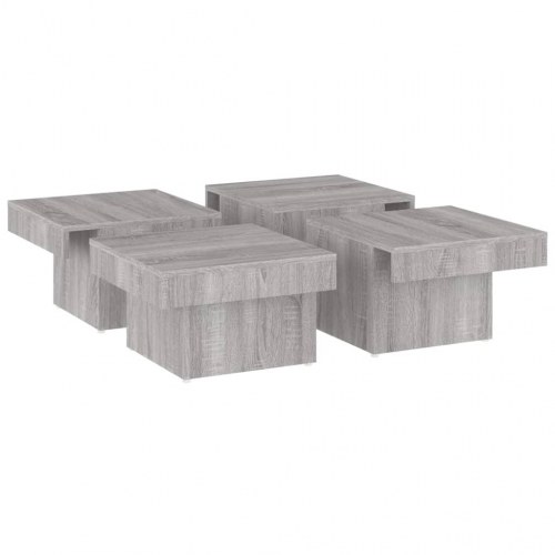 Sofabord 90 × 90 × 28 cm i konstrueret træ - grå sonoma-eg