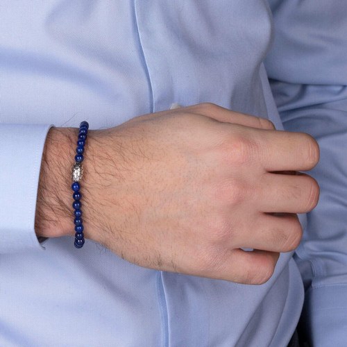 Albert M. armbånd til mænd WSOX00135.LPS - blå perler