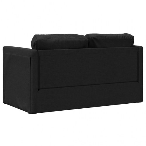 2-i-1 sovesofa i stof 112 x 174 x 55 cm - sort