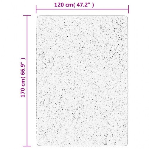 Gulvtæppe IZA 120×170 cm - kort luv, skandinavisk look, antracitgrå
