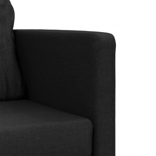 2-i-1 sovesofa i stof 112 x 174 x 55 cm - sort