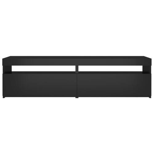 Tv-borde 2 stk. med LED-lys 75x35x40 cm sort