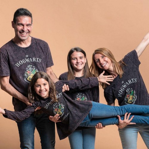 Harry Potter langærmet T-shirt til drenge - mørkegrå, 12 år, 100% bomuld