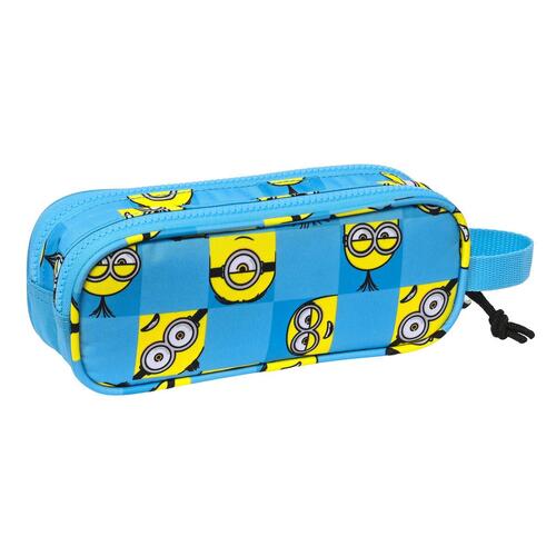 Dobbelt carry-all Minions Minionstatic Blå (21 x 8 x 6 cm)