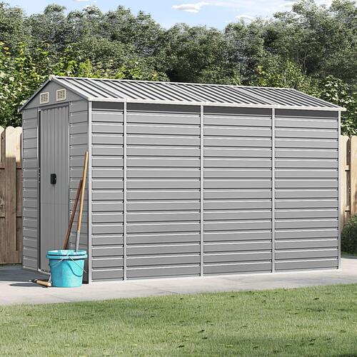 Haveskur 191x300x198 cm galvaniseret stål lysegrå