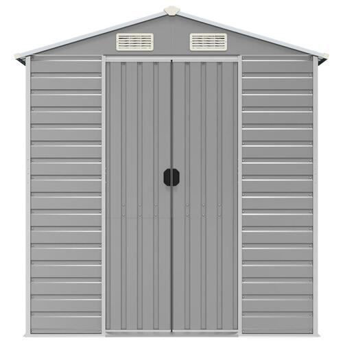 Haveskur 191x300x198 cm galvaniseret stål lysegrå