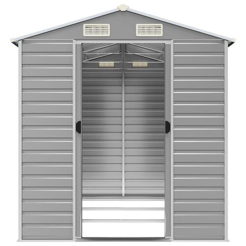 Haveskur 191x300x198 cm galvaniseret stål lysegrå