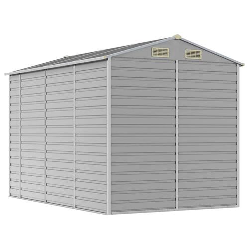 Haveskur 191x300x198 cm galvaniseret stål lysegrå