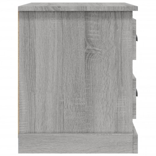Sengeborde 2 stk. 39x39x47,5 cm konstrueret træ grå sonoma-eg