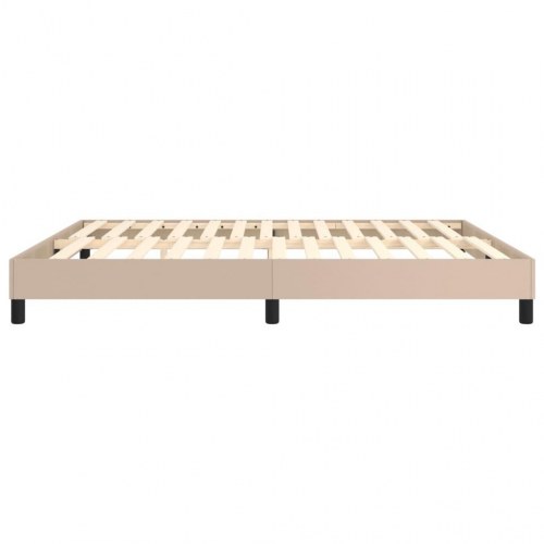 Boxspring sengeramme 180x200 cm i kunstlæder - cappuccino