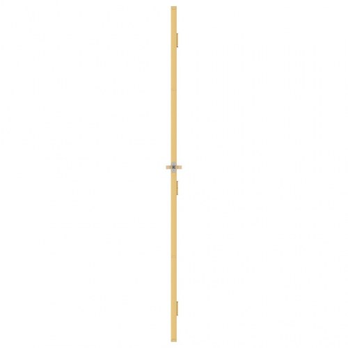 Indvendig glasdør 76×201,5 cm - hærdet glas og guldfarvet aluminiumsramme