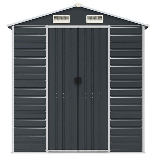 Haveskur 191x470x198 cm galvaniseret stål antracitgrå