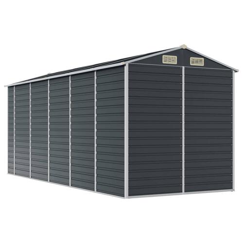 Haveskur 191x470x198 cm galvaniseret stål antracitgrå