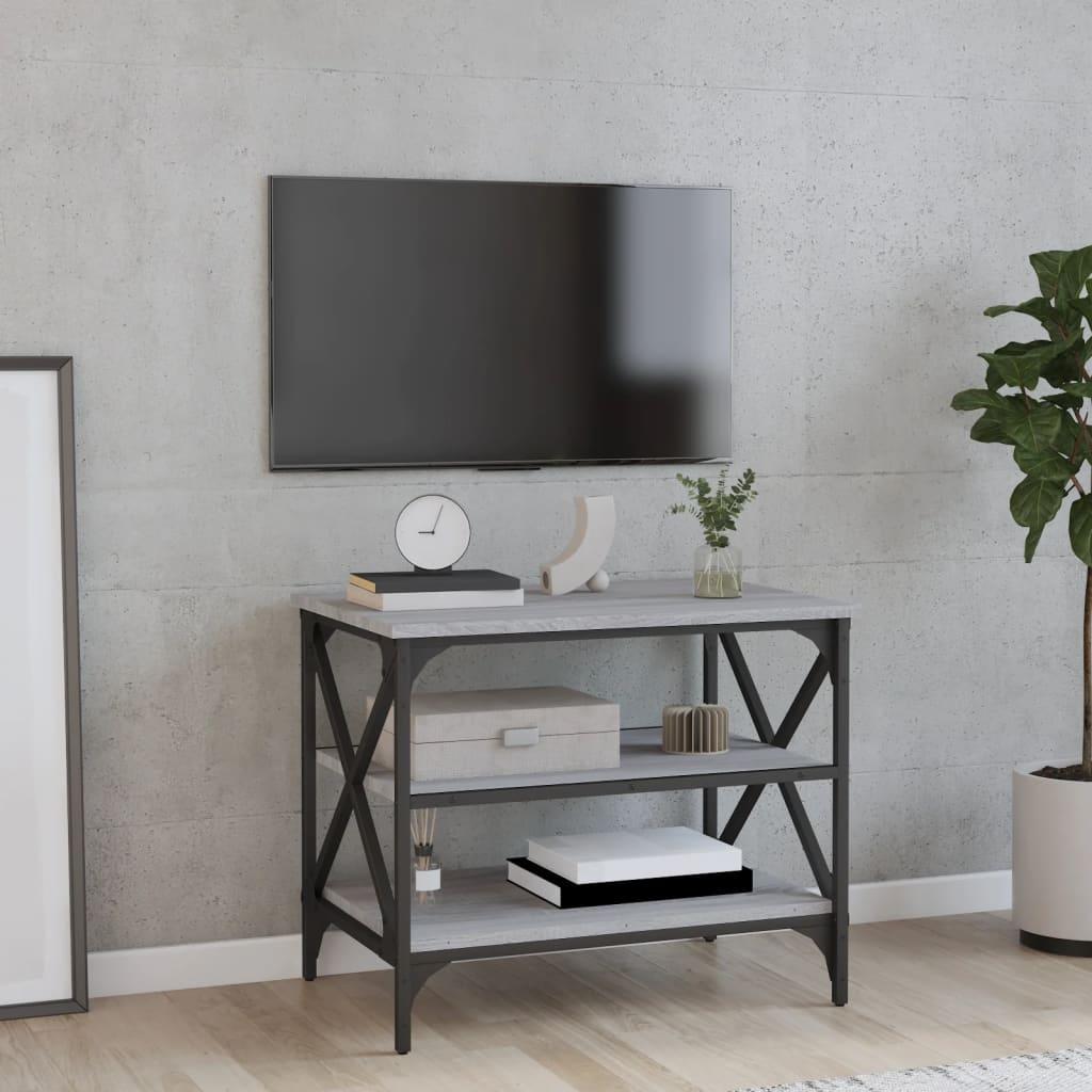 Tv-bord 60x40x50 cm konstrueret træ grå sonoma-eg