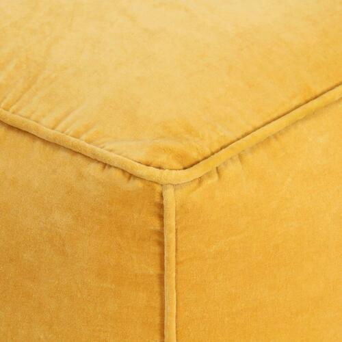Puf 40x40x40 cm bomuldsvelour gul