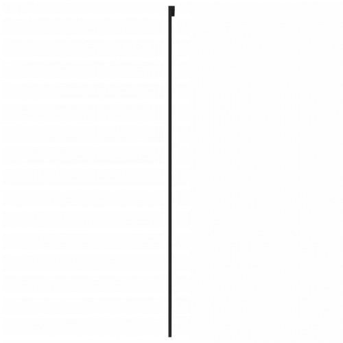 Skydedør 76×205 cm - hærdet glas og aluminium, sort