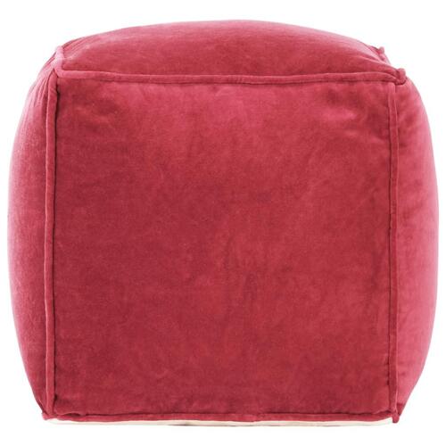 Puf 40x40x40 cm bomuldsvelour lyserød