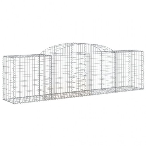 Buede gabionkurve - 2 stk. 300×50×80/100 cm i galvaniseret jern
