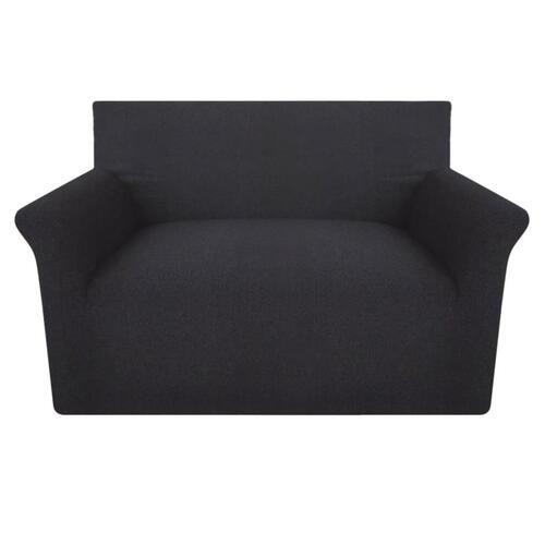 Sofaovertræk, stræk, antracitgråt, bomuldsjersey