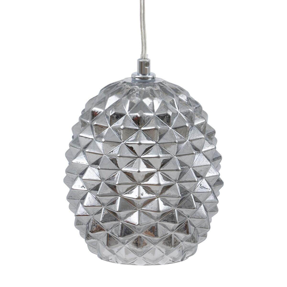 Loftslampe 15 X 15 X 17 5 Cm Krystal Sølv Jern Ø 15 Cm