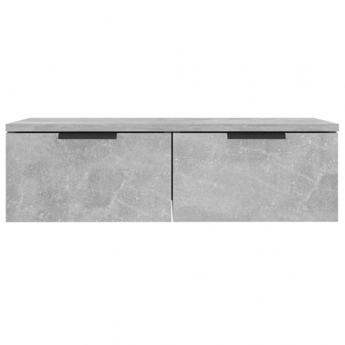 Vægskabe, 2 stk. - 68×30×20 cm i betongrå konstrueret træ