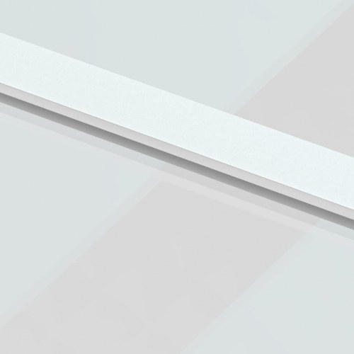 Skydedør 76×205 cm - hærdet glas og aluminiumsramme, hvid