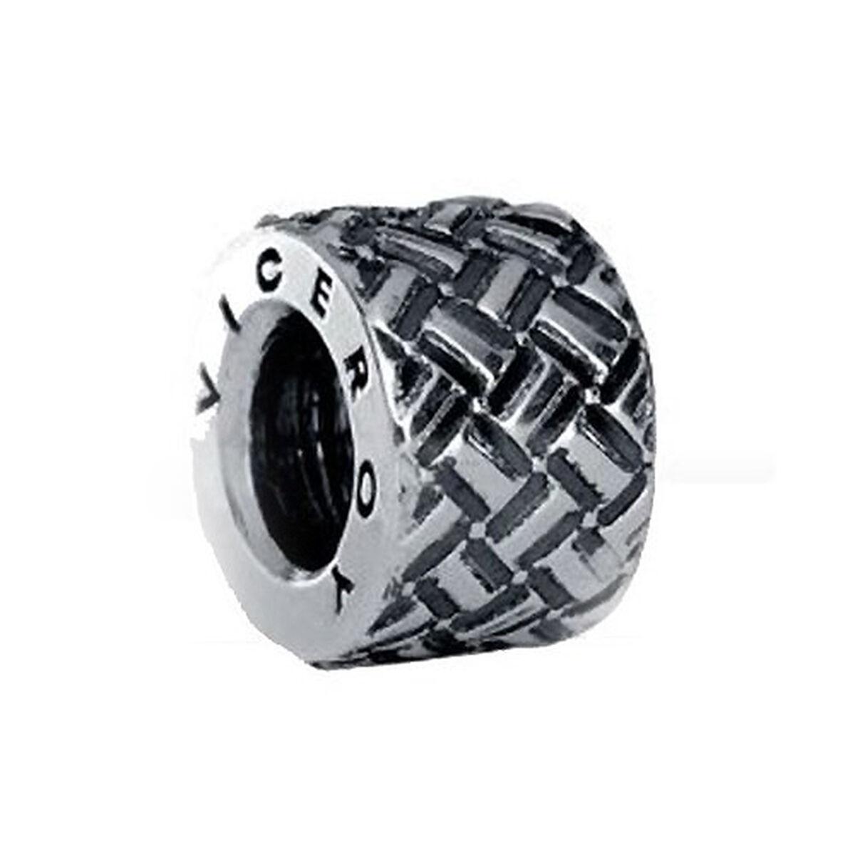 Charm-perle til armbånd, sølvfarvet - VMM0136-00 (1 cm)