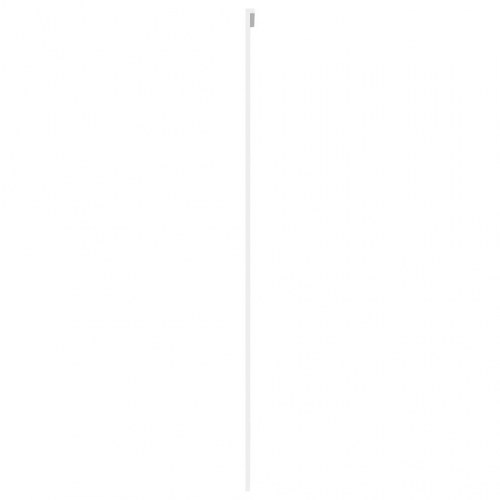 Skydedør 102,5×205 cm - hærdet glas og hvidt aluminium