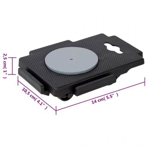 Møbelhunde 4 stk. med 8 hjul 150 kg polypropylen sort