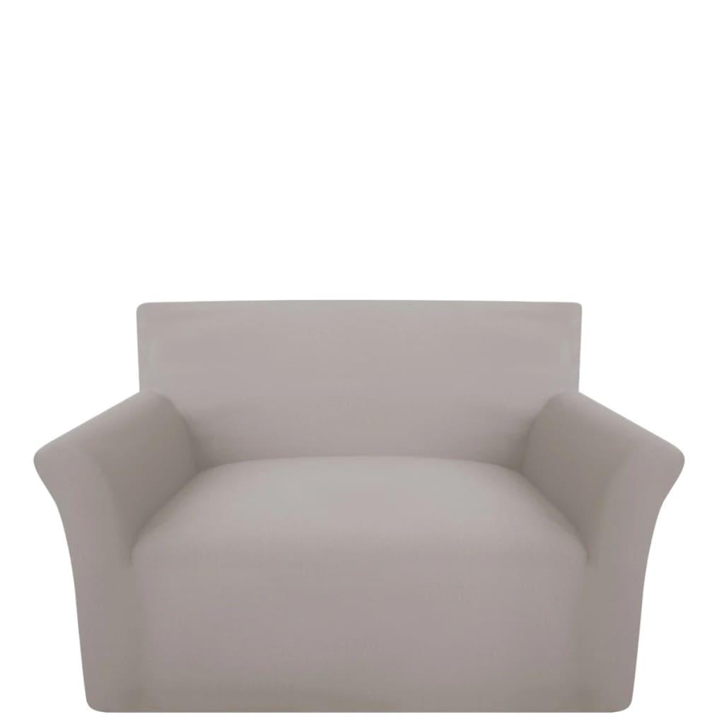 Sofaovertræk, stræk, beige, bomuldsjersey