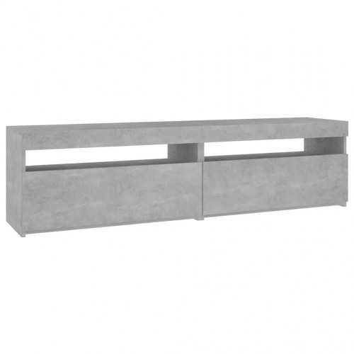 Tv-borde med LED-lys, 2 stk. - 75×35×40 cm, betongrå