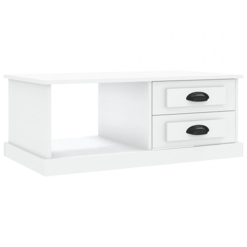 Sofabord 90x50x35 cm konstrueret træ hvid