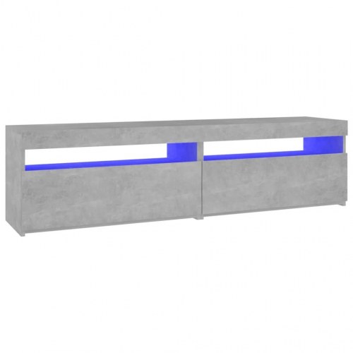 Tv-borde med LED-lys, 2 stk. - 75×35×40 cm, betongrå