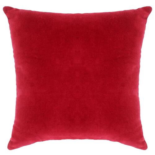 Puder 2 stk. bomuldsfløjl 45 x 45 cm rød