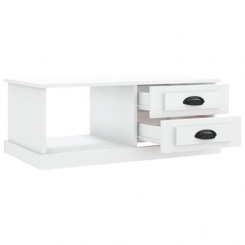 Sofabord 90x50x35 cm konstrueret træ hvid