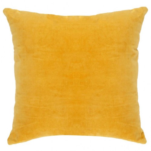 Puder 2 stk. bomuldsfløjl 45 x 45 cm gul