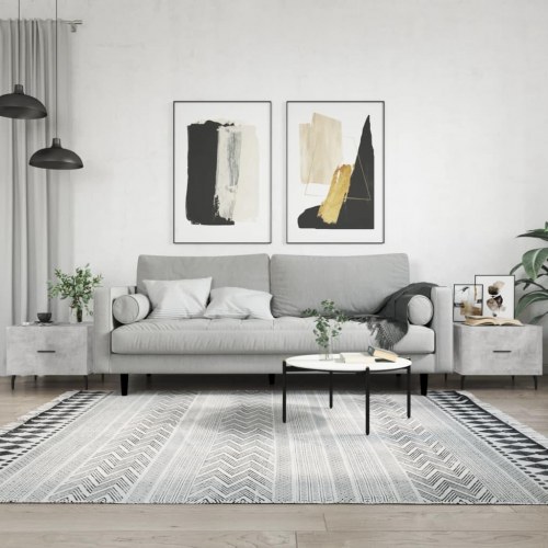 Sofaborde sæt á 2 - 50×50×40 cm i konstrueret træ, betongrå