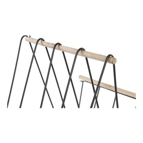 Tidsskriftholder 8424001814008 41 x 31 x 36 cm Sort Jern Træ MDF