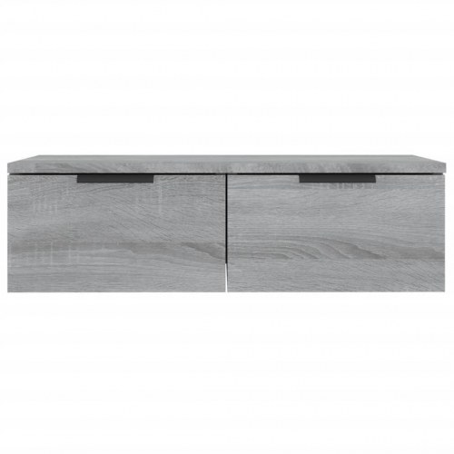 Vægskabe 2 stk. 68x30x20 cm konstrueret træ grå sonoma-eg