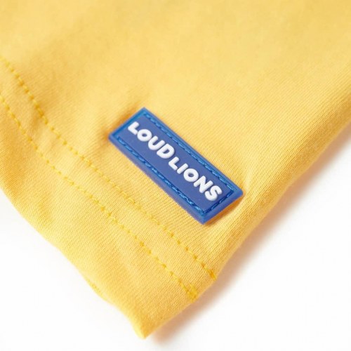 T-shirt til børn str. 140 okkergul