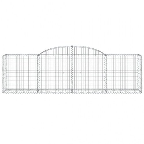 Buede gabionkurve 4 stk. - 300×50×80/100 cm i galvaniseret jern