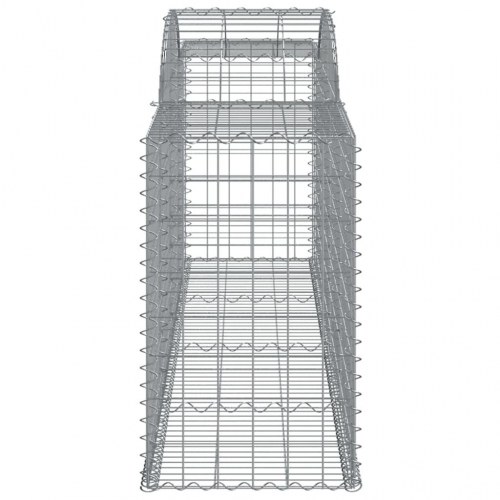 Buede gabionkurve 4 stk. - 300×50×80/100 cm i galvaniseret jern