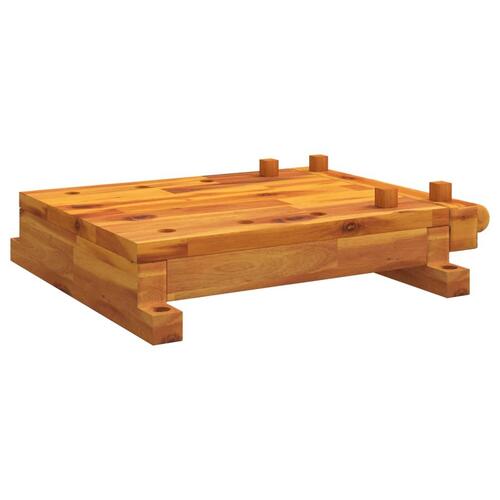 Arbejdsbord med skruestik 52x44x9,5 cm massivt akacietræ