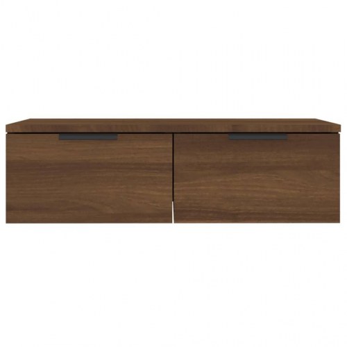 Vægskabe 2 stk. 68x30x20 cm konstrueret træ brun egetræsfarve