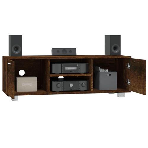 Tv-bord 120x40,5x35 cm konstrueret træ røget egetræ