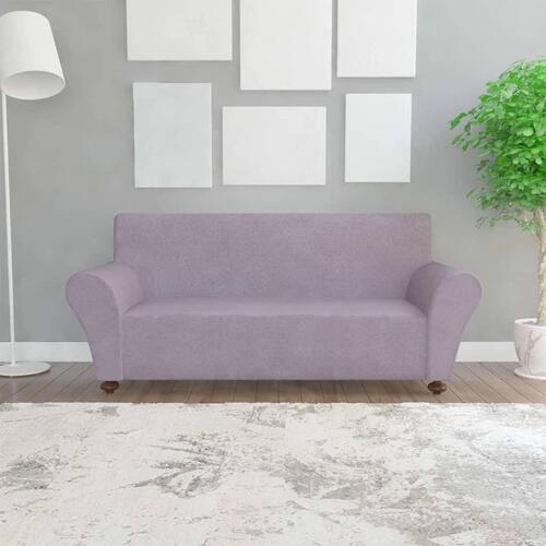 Sofaovertræk, stræk, gråt, polyesterjersey